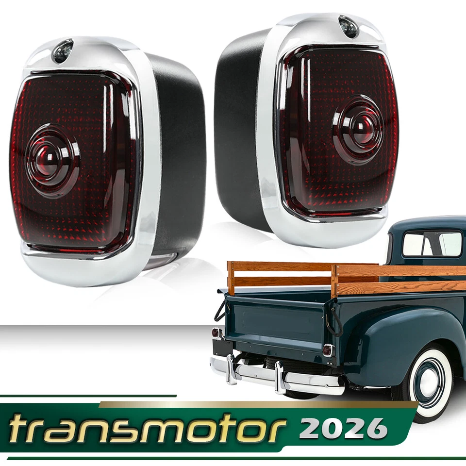 Fit For 40-53 Chevy First Series Pickup Truck Rear Tail Lamp Lights LH&RH Side - Image 2 of 4