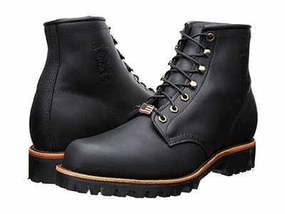mens black lace up work boots