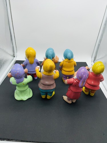 VTG 1992 Disney Snow White & The Seven Dwarfs 6” Vinyl Rubber Dwarfs - Picture 8 of 18