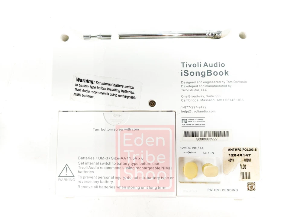 Tivoli Anthropologie iSongbook | 2008-2009 | iPod Dock Only No Speaker - Image 3 of 4
