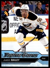 2016-17 Upper Deck Young Guns Justin Bailey Rookie Buffalo Sabres #246 R166