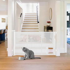 Retractable Baby Gate for Stairs Doorways - 108 Inch Mesh Pet Safety Gate