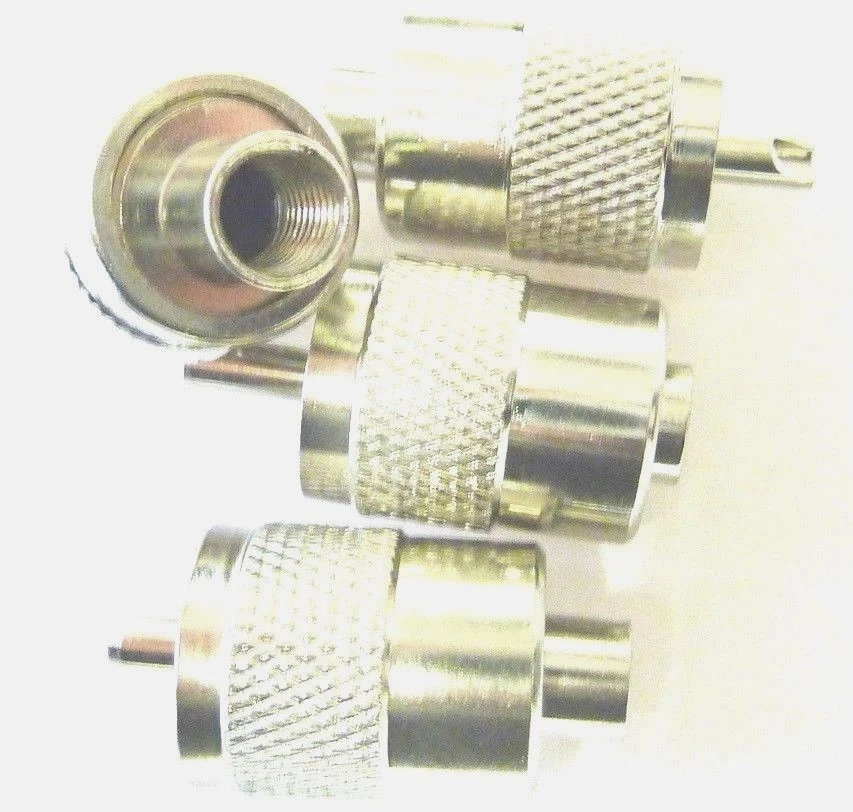 CB Ham Radio Antenna Plug PL259 for 7mm RG8X Mini 8 Coax x 4