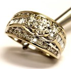 14k white gold 2.74ct round diamond engagement ring wedding band 8.9g ladies — photo 9