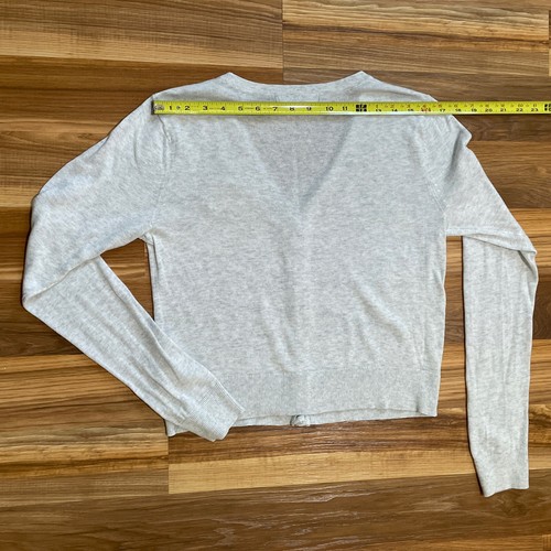 Forever 21 Womens Large Cardigan Sweater Long Sleeve Rainbow Gray Button Up - 第 7/12 張圖片