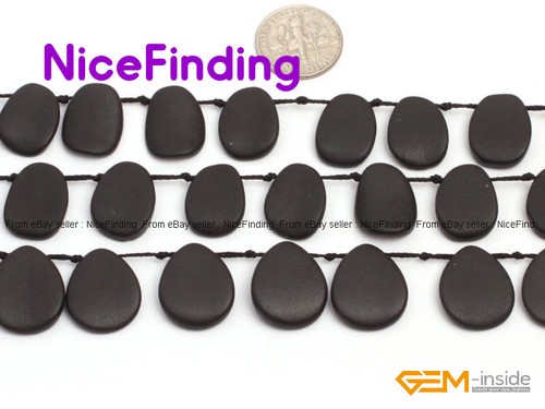 13x18mm Natural Flat Drop Gemstone Beads Lots Top Drilled For Jewelry Making 15" - Picture 15 of 15