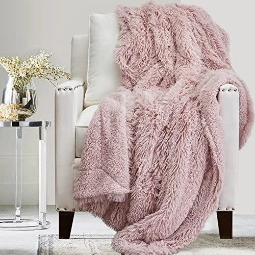 The Connecticut Home Company Throw Blanket Soft Plush Reversible