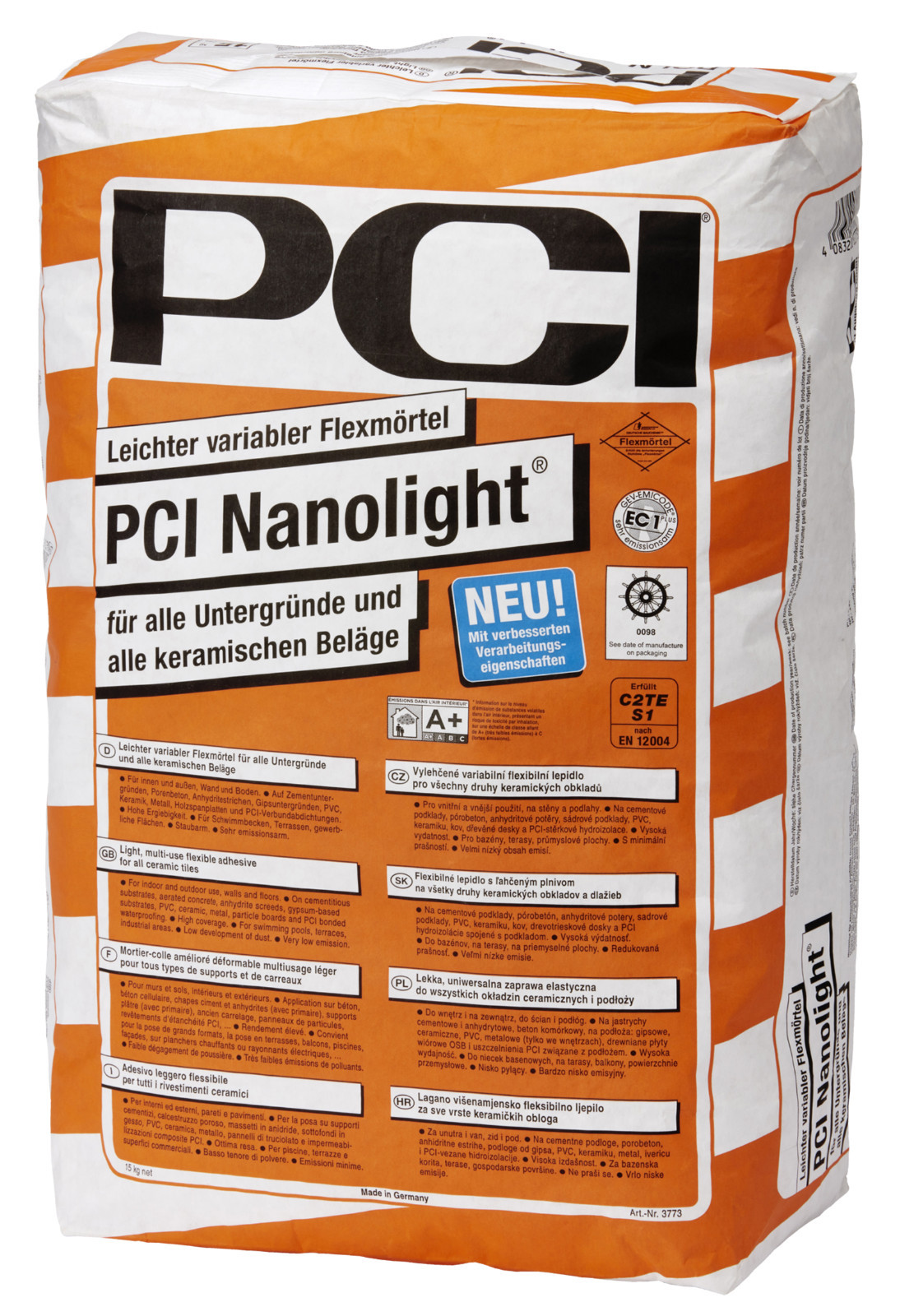 PCI Nanolight 15 kg Lightweight Tile Adhesive for Walls and Floors