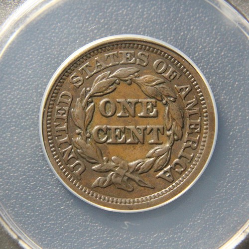 1846/1846 Braided Hair Large Cent, AU-50, N-4 - Picture 2 of 4