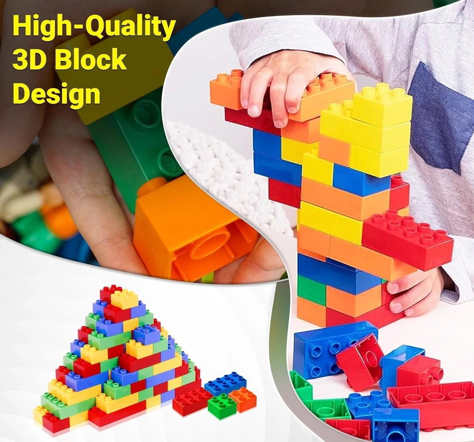 Mega Building Blocks Children Diy Creative Bricks Educational Toy Gift 300 PCS - Image 4 of 4