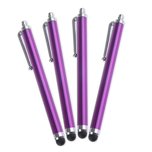 Pack of 4 Purple Capacitive/Resistive Touchscreen Stylus for Tablets Phones - Picture 1 of 3