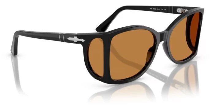 Gafas de sol para hombre Persol 0PO0005 95/53 negras/amarillas con forma redonda Foto 4 de 4