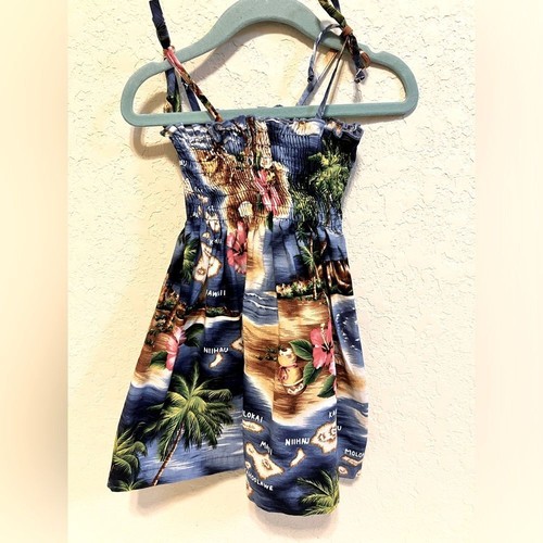 RJC Girl's Tropical Island Escape Hawaiian Smocked Dress size 4 - Picture 2 of 5