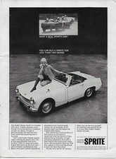 1966 Austin Healey Sprite Mg Blonde Short Shorts Hood Auto Car Original Print Ad 1966 Austin Healey Sprite Mg Blonde Short Shorts Hood Auto Car Original Print Ad