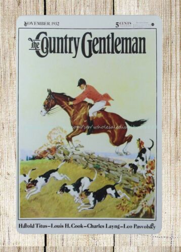  Country Gentleman hunting Equestrian metal tin sign home decor usa - Picture 1 of 4