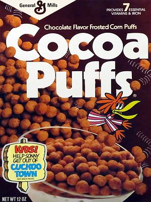 1988 Cocoa Puffs Cereal Box High Quality Metal Magnet 3 x 4 inches 9580