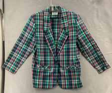 Vintage Alfred Dunner Blazer Womens 12 Tartan Plaid Jacket