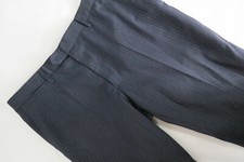Versace Collection Navy blue pin stripe slim cut flat front dress pants 38-33