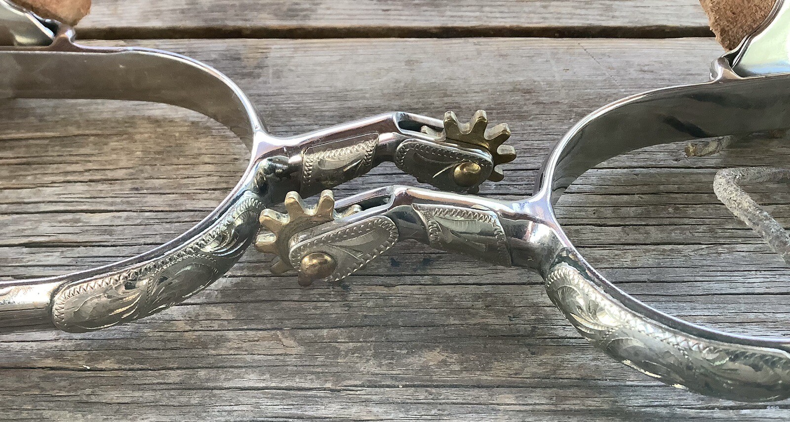 Western Vintage Montana Spurs Leather Straps With Engraving On Spurs eBay