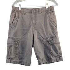 Urban Pipeline Boys Cargo Shorts Size 18 Gray Flat Front Utility Pocket Cotton