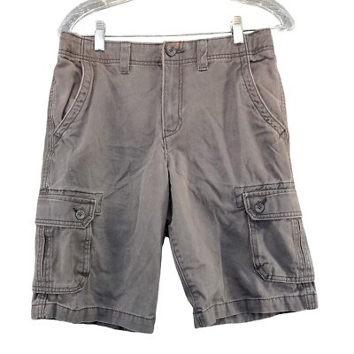 Urban Pipeline Boys Cargo Shorts Size 18 Gray Flat Front Utility
