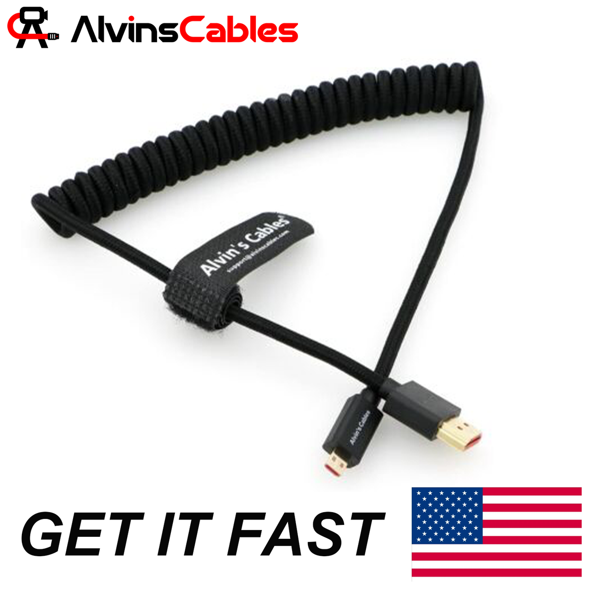 forAtomos Ninja-V 60P Canon-R5C,R5,R6 HDMI to Micro HDMI Coiled