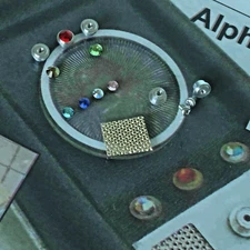 Star Trek Communicator Parts Kit, KF, 5 Metal T-Jets, 7 Crystals, Coronet Fabric