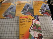 3 SEALED PACKAGES KODAK INKJET PHOTO PAPER 15 EACH KODAK PHOTO LETTER PAPER