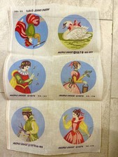 Needlepoint Canvas Christmas Ornaments 5  Rounds, 12 Days Xmas Partial Lot of 6