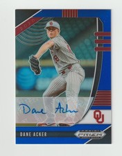 DANE ACKER 2020 PANINI PRIZM DRAFT PICKS # PDP127 BLUE PRIZM AUTOGRAPH S/N 29/60