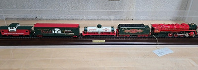 Franklin Mint HO Train North Pole Limited Steam Locomotive Tender Car Track Case