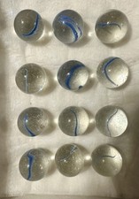 LOT 4 - 1 Dozen Vintage Glass 1  Shooter Marbles