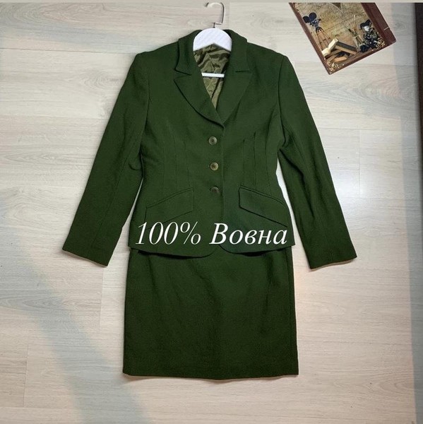Women Hobbs Suit Khaki Wool M-L