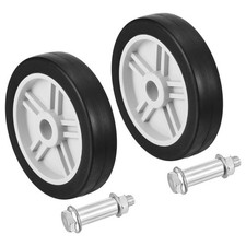 2 Pack 4.7" Universal Air Compressor Wheel with Screw & Nut with 0.7" Dia. Hole