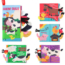 beiens Baby Books Toys, Touch and Feel Crinkle Cloth Books for Babies, Infants 