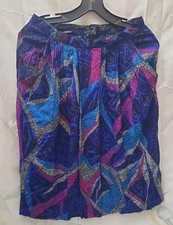 Vintage 80s Pokadot Print Pleated Pocket A-line Midi Colorful Skirt Size 11/12