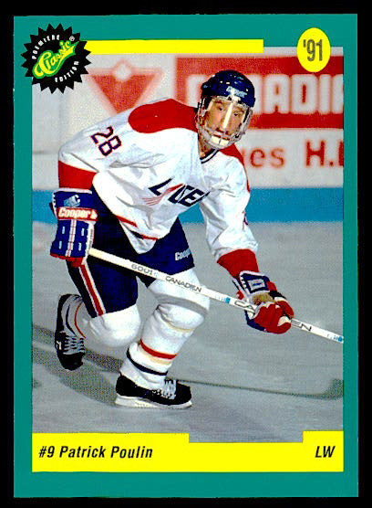 1991 Classic Draft Picks - Patrick Poulin #8 (RC)