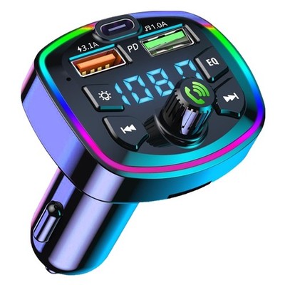 FM Transmitter Bluetooth 5.0 für Auto, MP3 Adapter Audio Radio Wireless für 2...