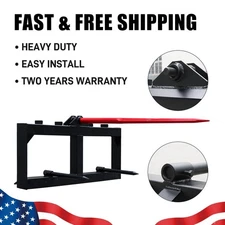 49" Hay Bale Spears Skid Steer Tractor Attachment 1600lbs Lift 2025 New