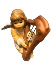Goebel Weihnacht Engel Figur mit Harfe Keramik 9 cm Dekofigur