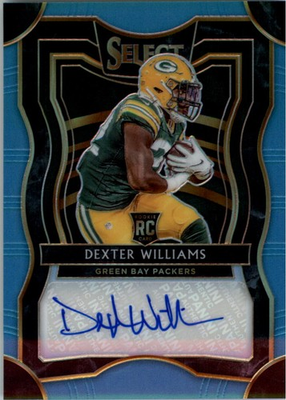 #ad 2019 Select Rookie Signatures Prizm Light Blue #15 Dexter Williams Auto 49 FB $8.00