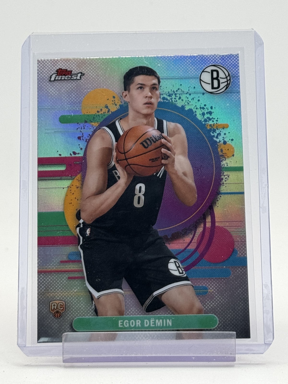 EGOR DEMIN 2025-26 TOPPS FINEST BASKETBALL ROOKIE REFRACTOR #108 NETS Q6383