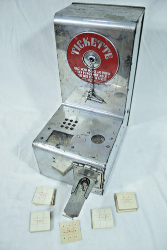 Mills Tickette Trade Stimulator 1935 with Cards and Back Door Seems Complete