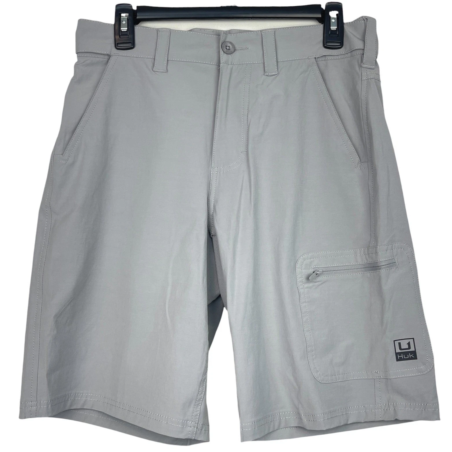 NEW Huk NXTLVL 10.5" Short Mens M Iron Grey Cargo Performance Fishing Outdoors