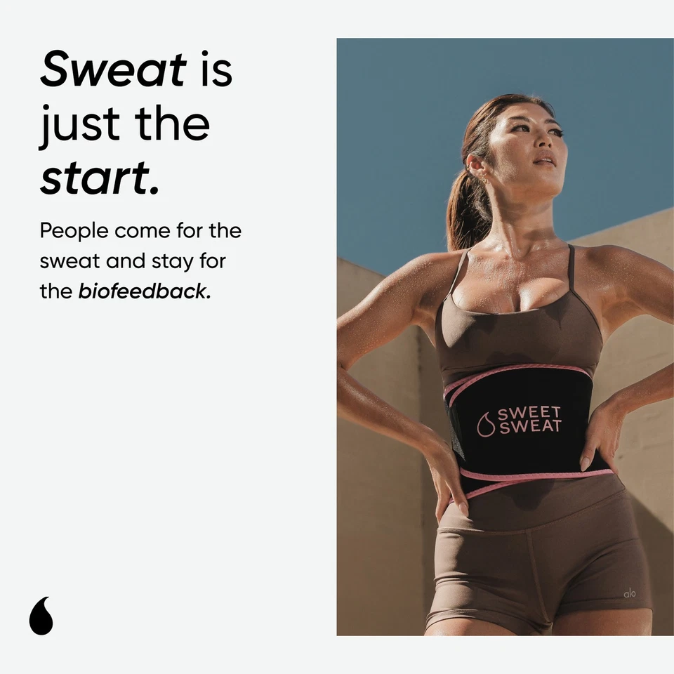 Sweet Sweat Waist Trimmer Band (Women & Men) - Trainer Belt - Black Pink Size L - Image 3 of 4