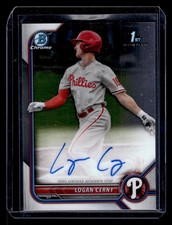 2022 Bowman Chrome #CPA-LC Logan Cerny Prospect Autographs