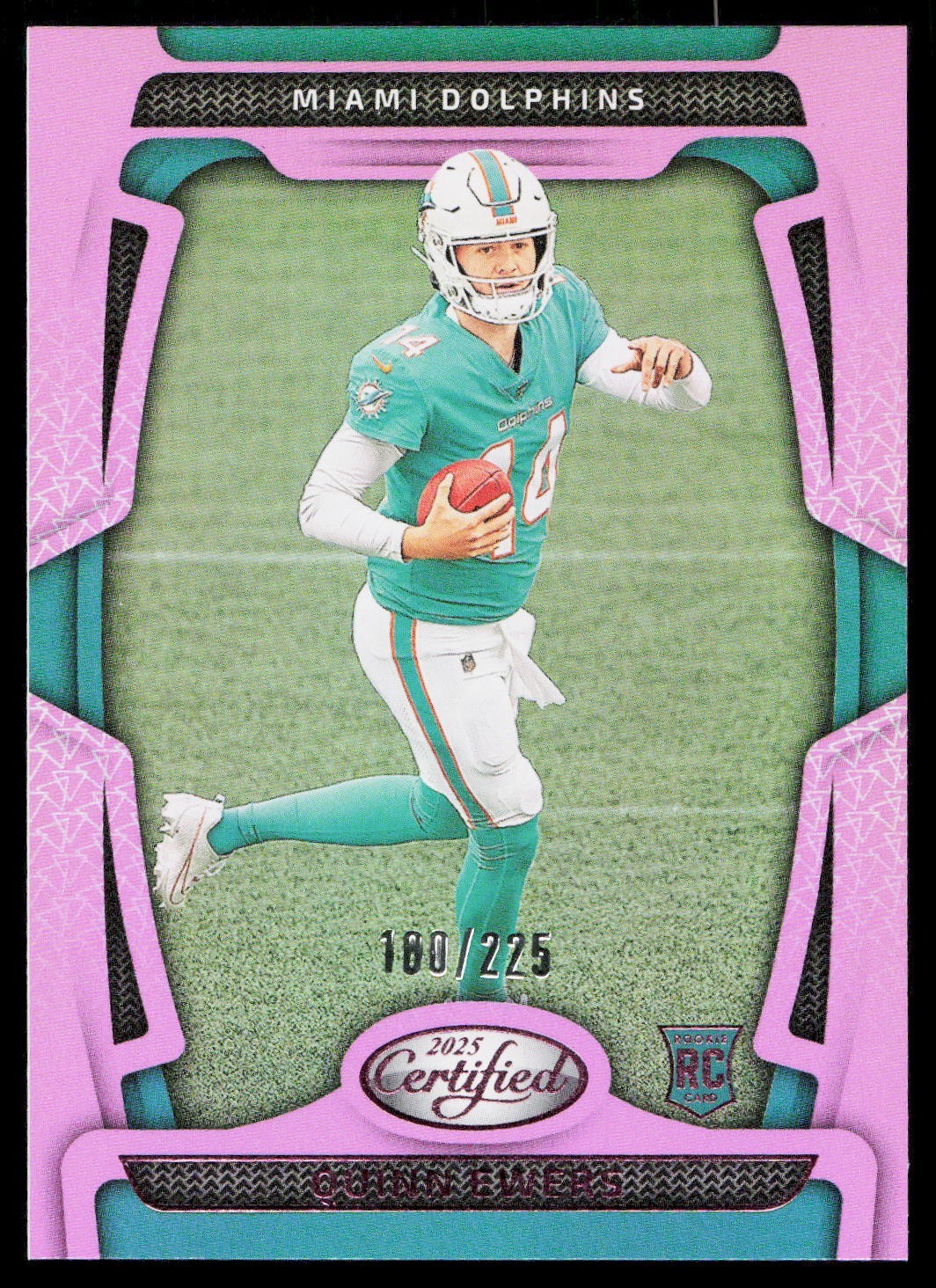 2025 Certified Mirror Pink SP Quinn Ewers #111  Rookie /225 - Miami Dolphins RC