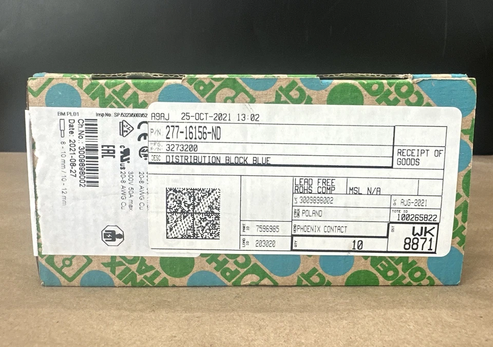 (10) NEW OPEN BOX- Phoenix Contact 3273200 PTFIX 6/6x2.5-NS35A Distribution Bloc - Image 3 of 4