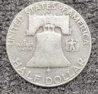 1952-S Franklin Half Dollar 50C Silver Business Strike 0.9 Fine KM#199 — photo 6