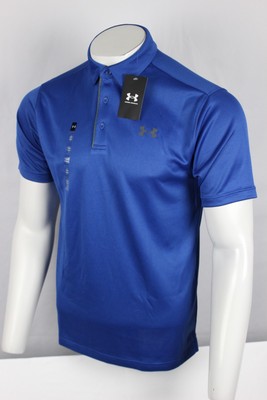 Under Armour Men's Tech Polo Short Sleeve Shirt Tech Blue Pitch Gray 432